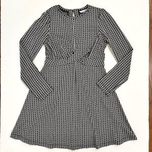 Mayoral Black and White Long Sleeve Dress